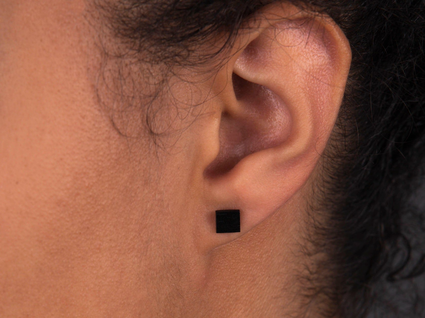 Ohrstecker Grenadill eckig klein