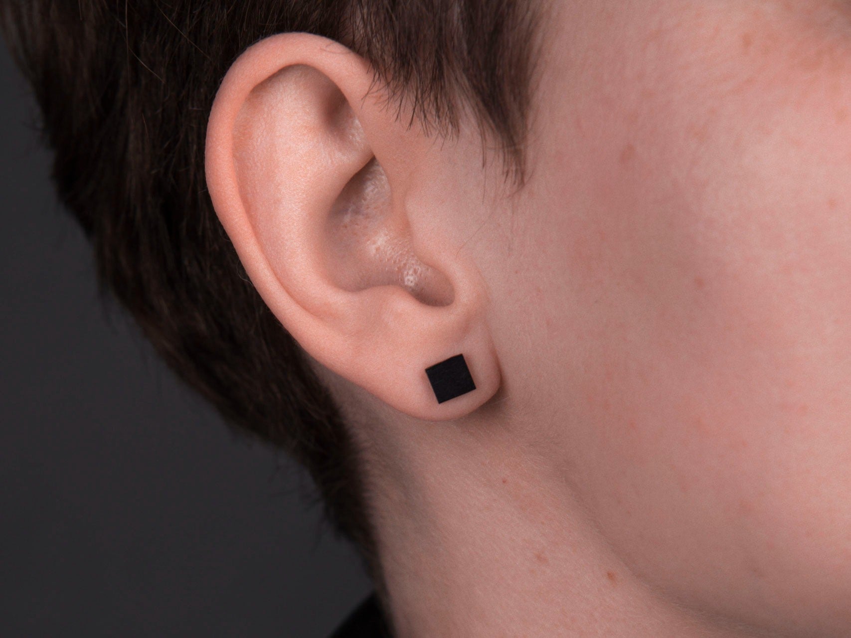 Ohrstecker Grenadill eckig klein