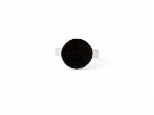 Großer Ring mit Ebenholz (größenverstellbar)