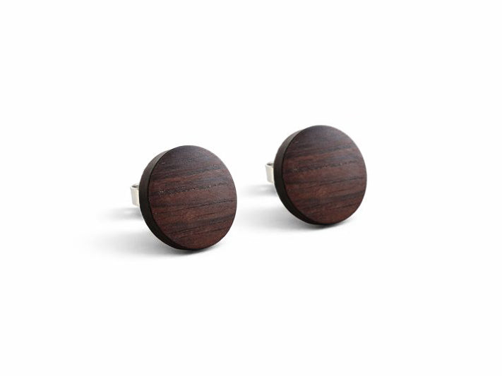 Ohrstecker Grenadill rund