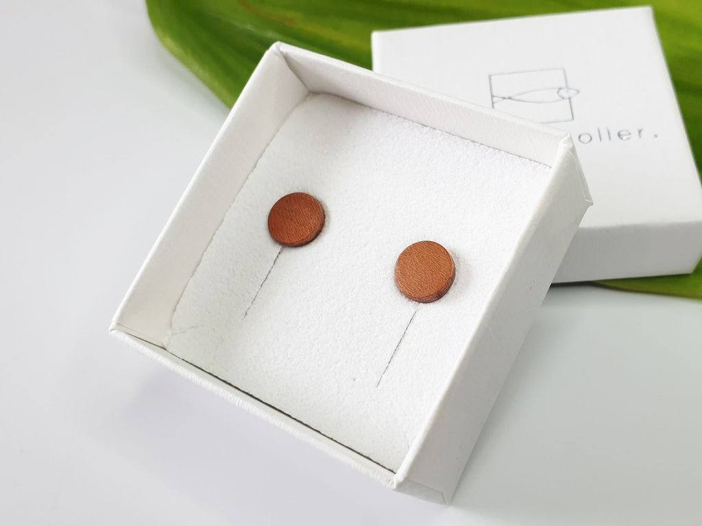 Ohrstecker Red Heart rund klein