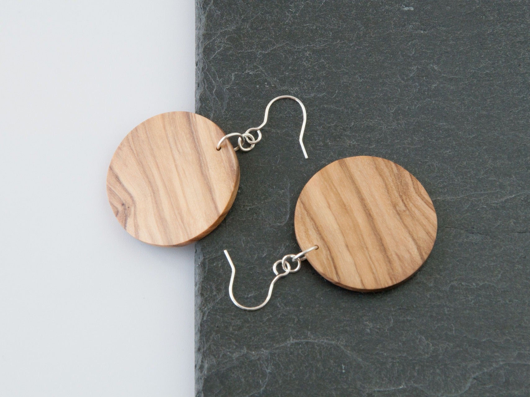 Ohrhänger Big Circle Olive