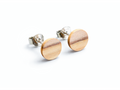 Ohrstecker Olive rund klein