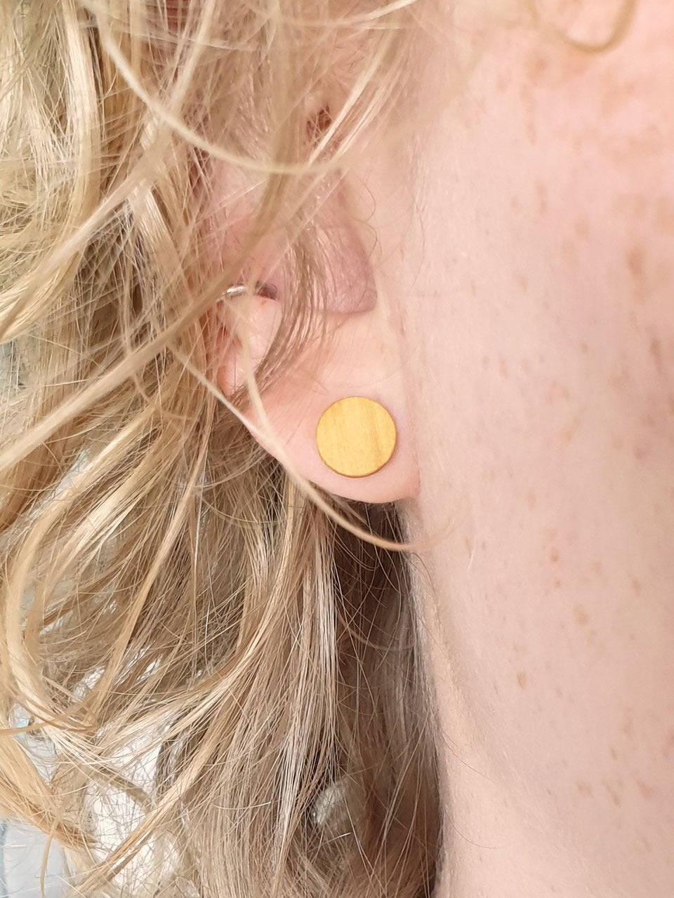 Ohrstecker Amarillo rund klein