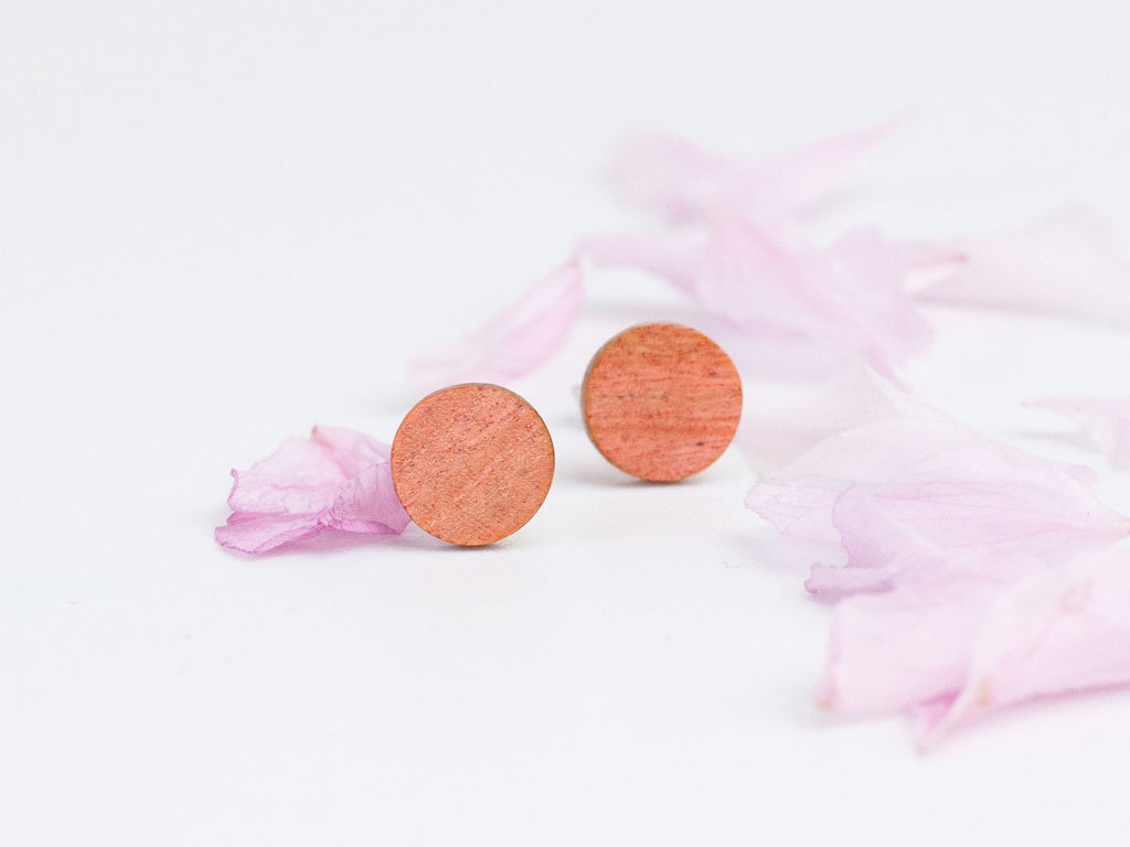 Ohrstecker Pink Ivory rund klein